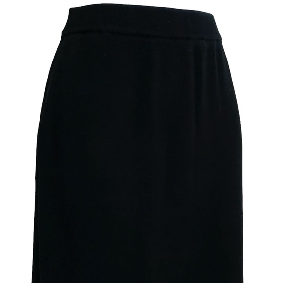 Dressbarn Black A-Line Elastic Waistband Heavy Knit Sweater Skirt Size 18 - Picture 3 of 6